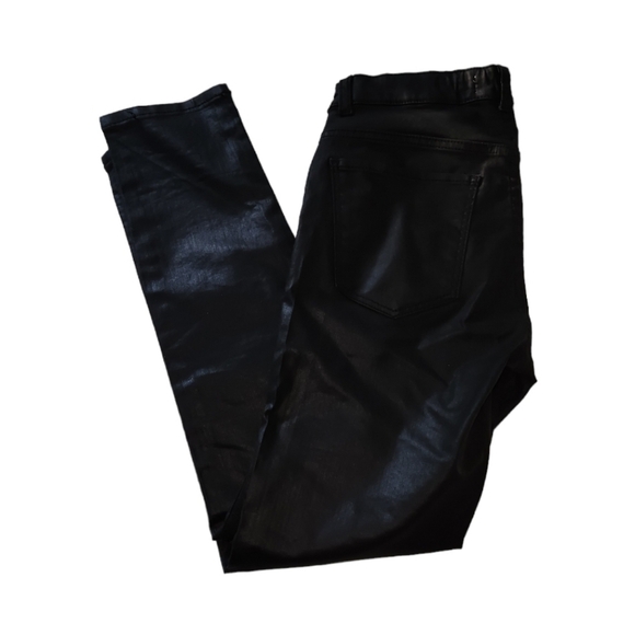 Zara Kids Black Faux Leather Leggings - Picture 8 of 8